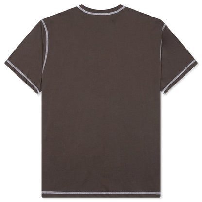 Wordmark Reverse Stitched Tee (Brown)