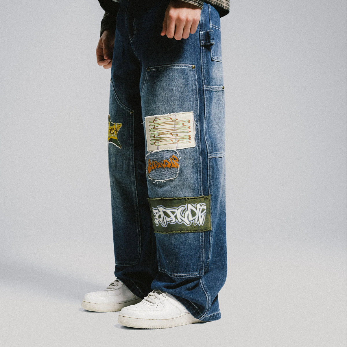Skyline Wide Fit Carpenter Pant (Light Wash Denim)