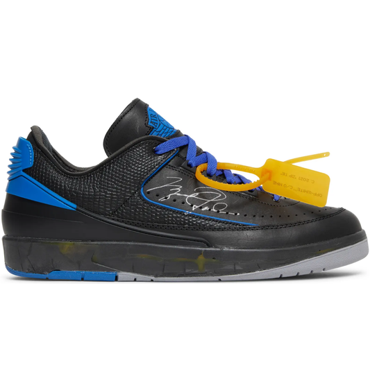 Off-White x Jordan 2 Retro Low SP "Black Varsity Royal"