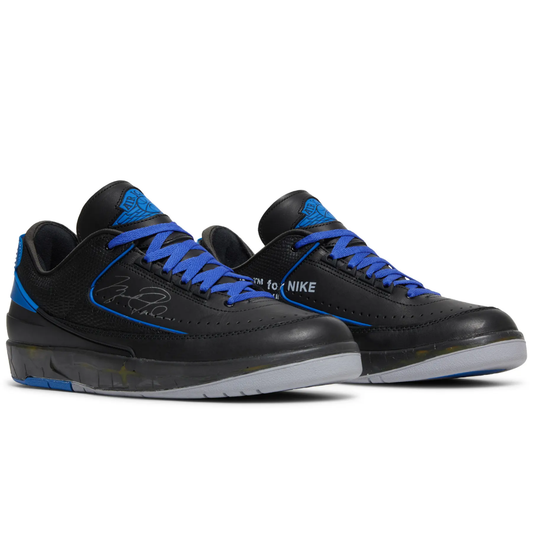 Off-White x Jordan 2 Retro Low SP "Black Varsity Royal"