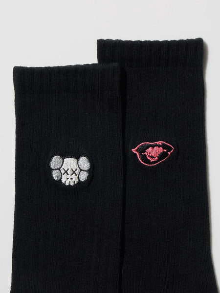 KAWS + Warhol Socks “Companion” (Black)