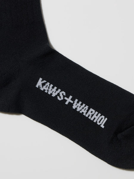 KAWS + Warhol Socks “Companion” (Black)