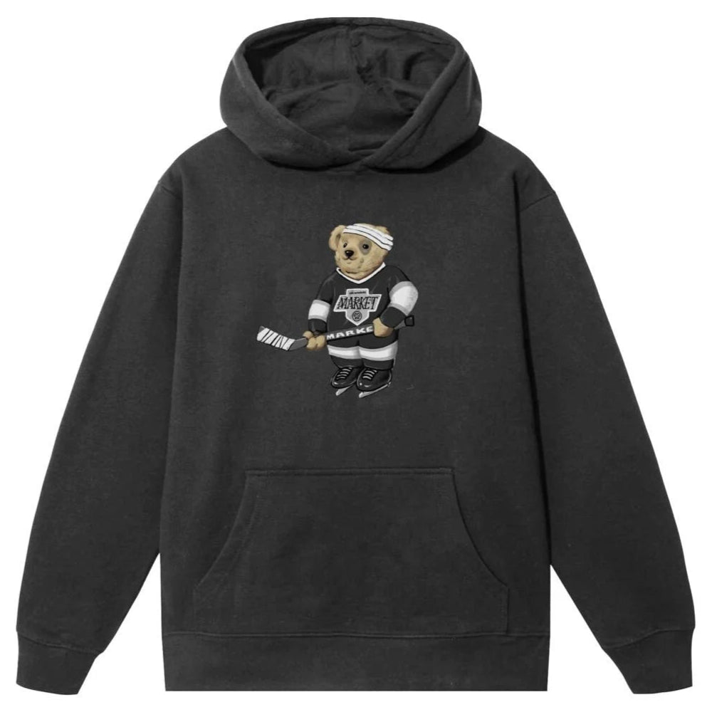 Hockey Bear Hoodie (Washed Black)