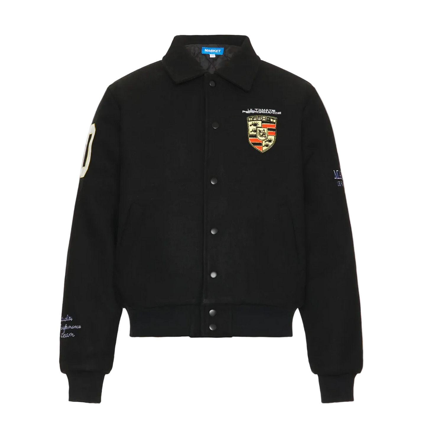 Ultimate Rally Bear Varsity Jacket (Black)