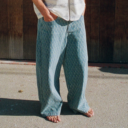 Western Roads Wide Fit Pants (Medium Wash)