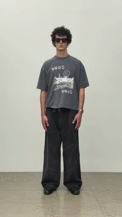 Denim Slant Pant (Washed Black)