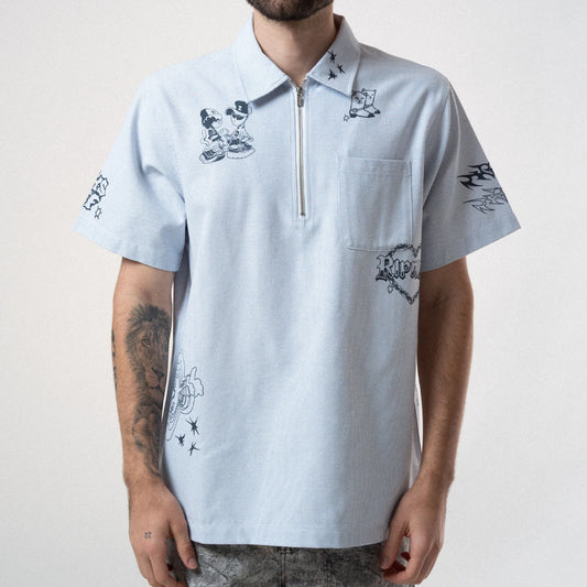 Westside Quarter Zip Shirt (Navy)