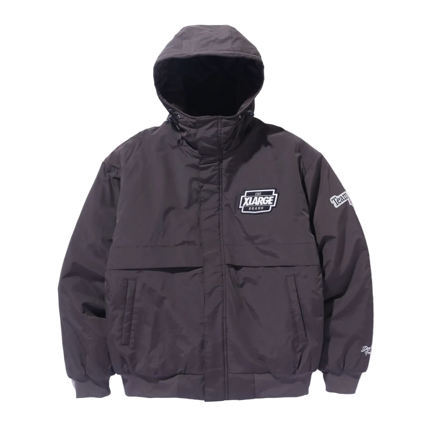 Nylon Puffer Jacket (Brown)